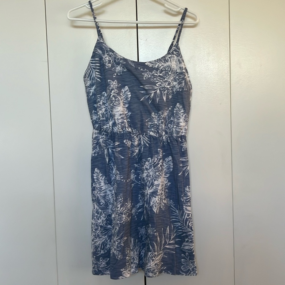 Blue/white cotton dress
